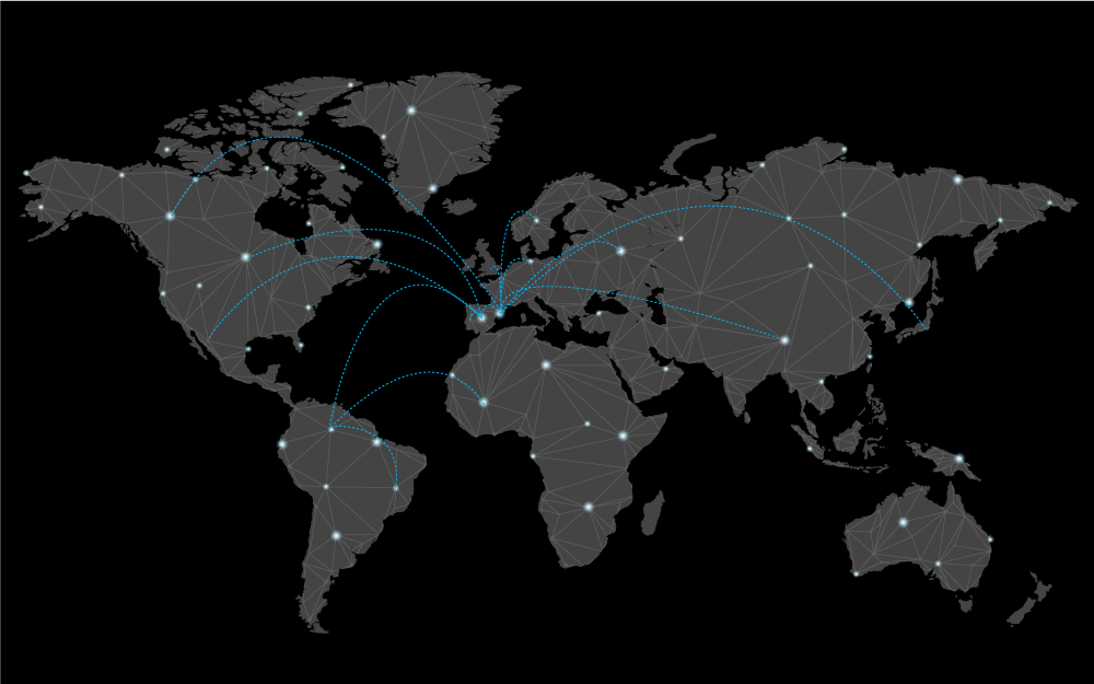Mapa internacional de envios y almacenes de Setradis Soluciones Logísticas Integradas, Servicios de transporte, logística y e-commerce Mapa internacional de envios y almacenes de Setradis Soluciones Logísticas Integradas, Servicios de transporte, logística y e-commerce